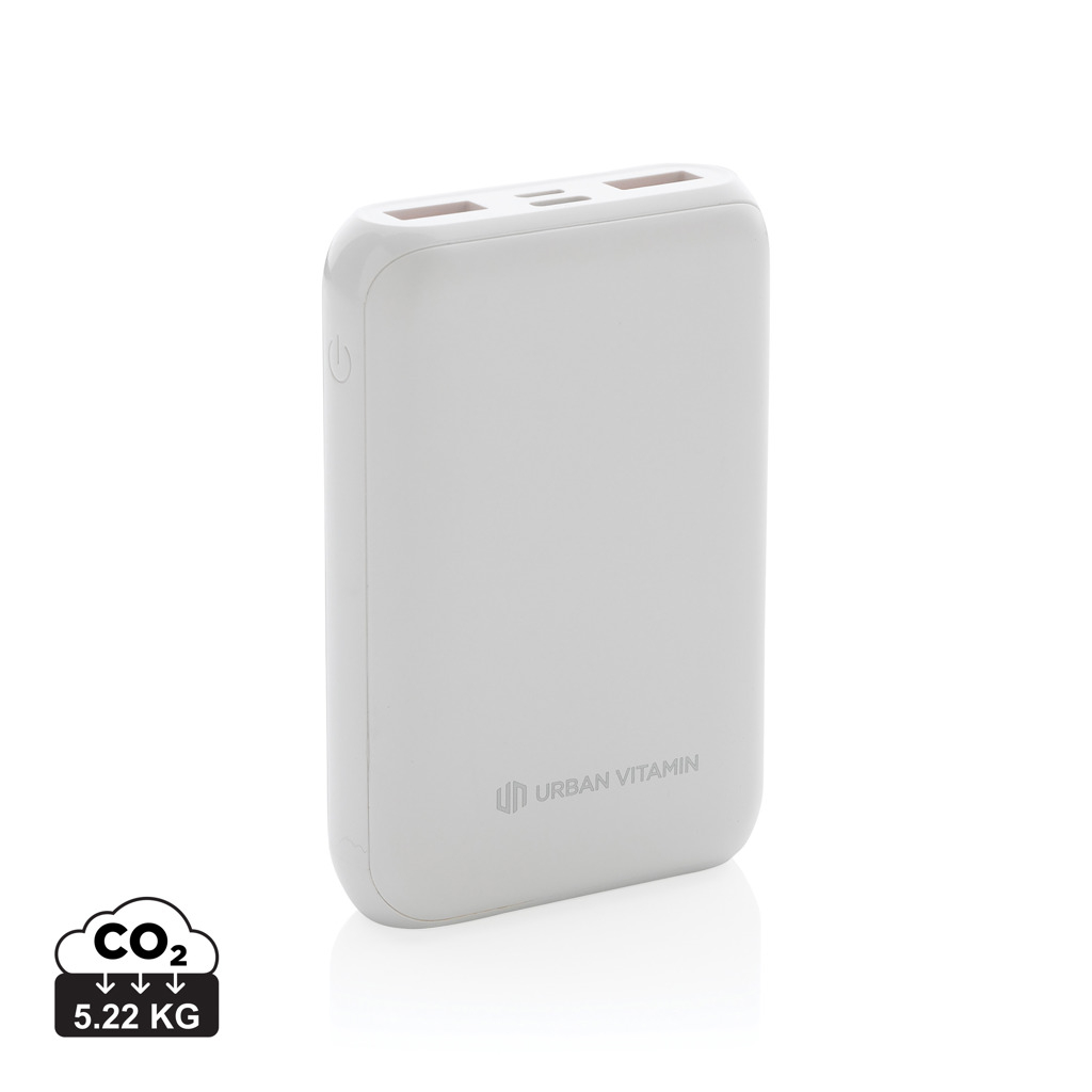 Powerbank publicitaire 10 000 mAh Urban Vitamin Blanc