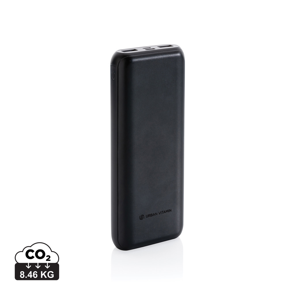 Powerbank publicitaire 20 000 mAh Urban Vitamin Noir
