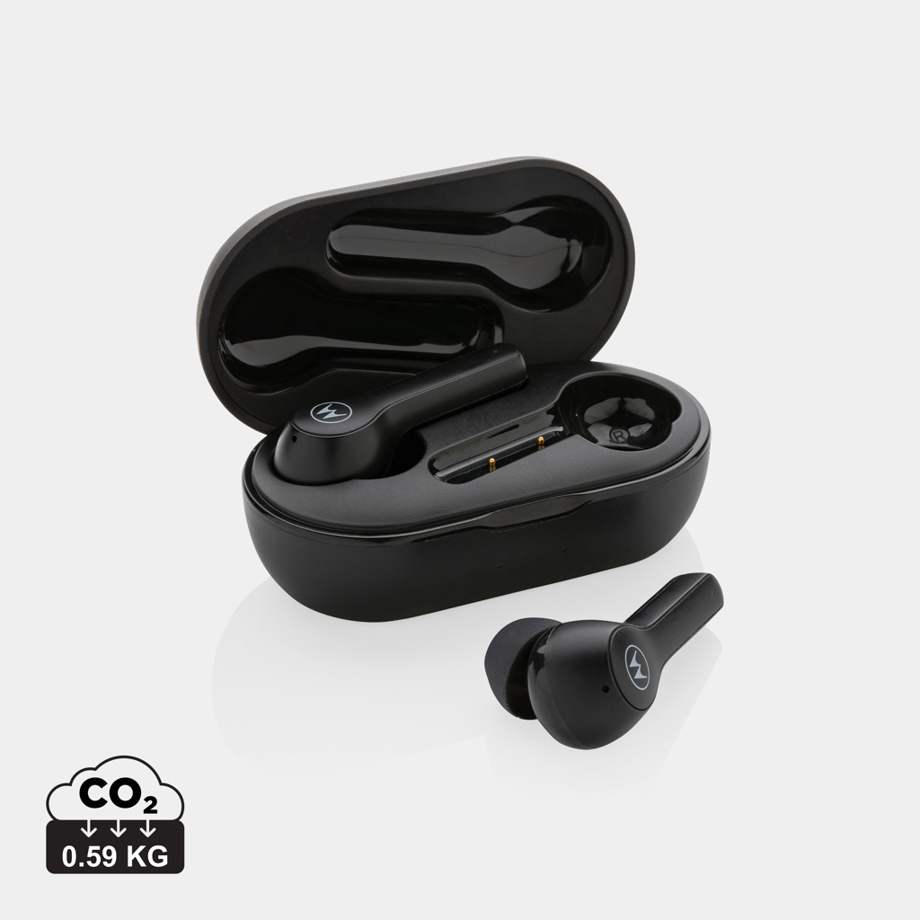 Oreillettes publicitaire Motorola IPX5 TWS Moto 85 Noir
