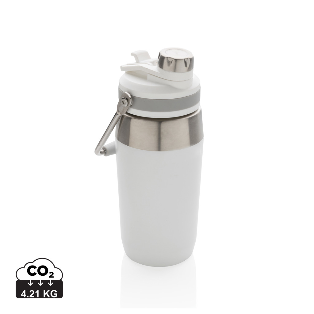 Bouteille publicitaire bouchon double fonction 500ml Blanc