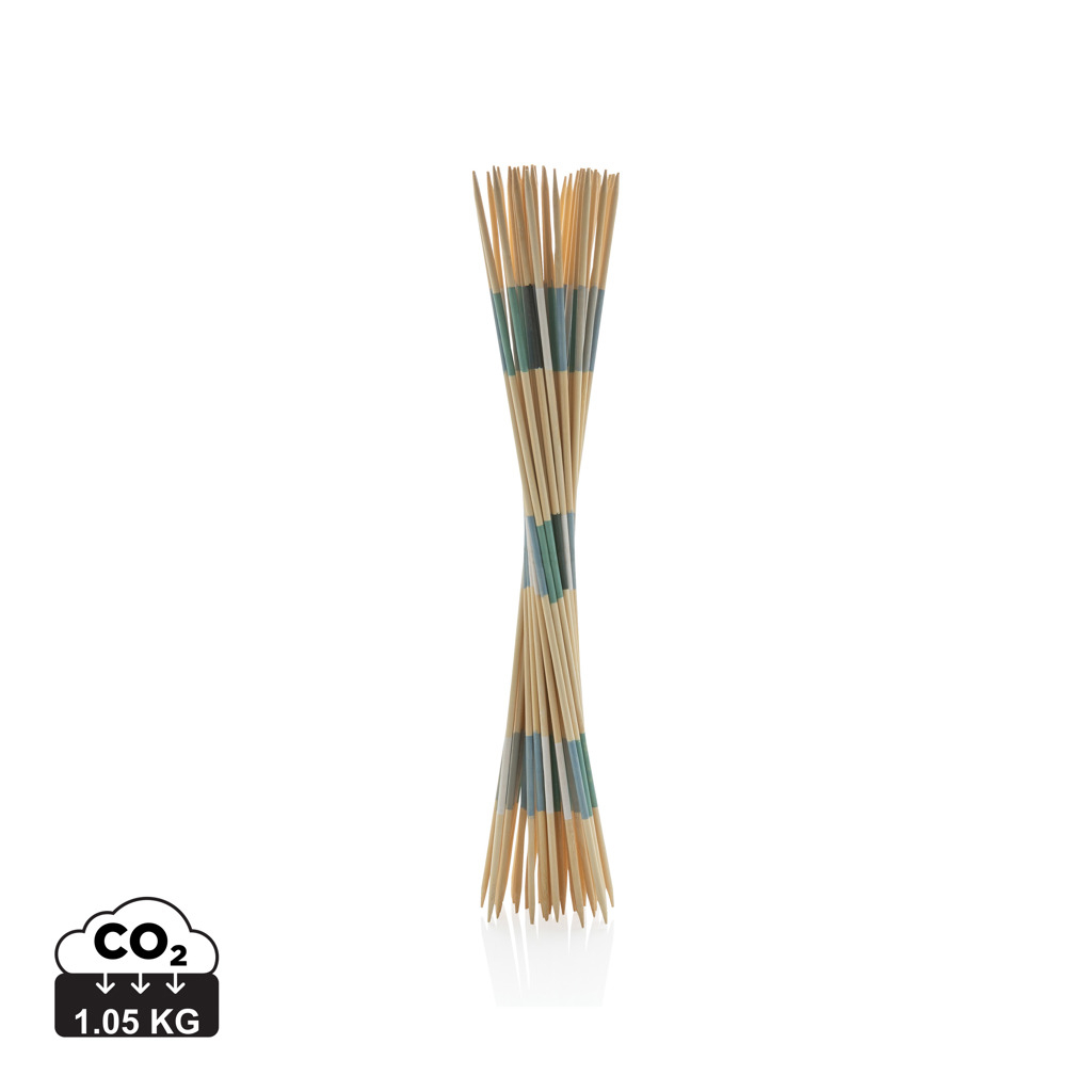 Jeu de mikado géant personnalisé en bambou Marron