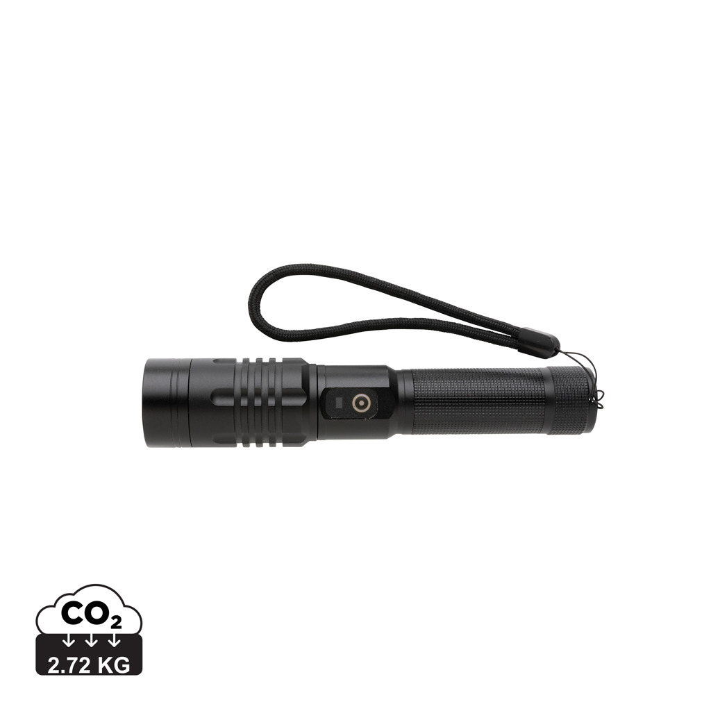 Torche publicitaire rechargeable USB Gear X Noir