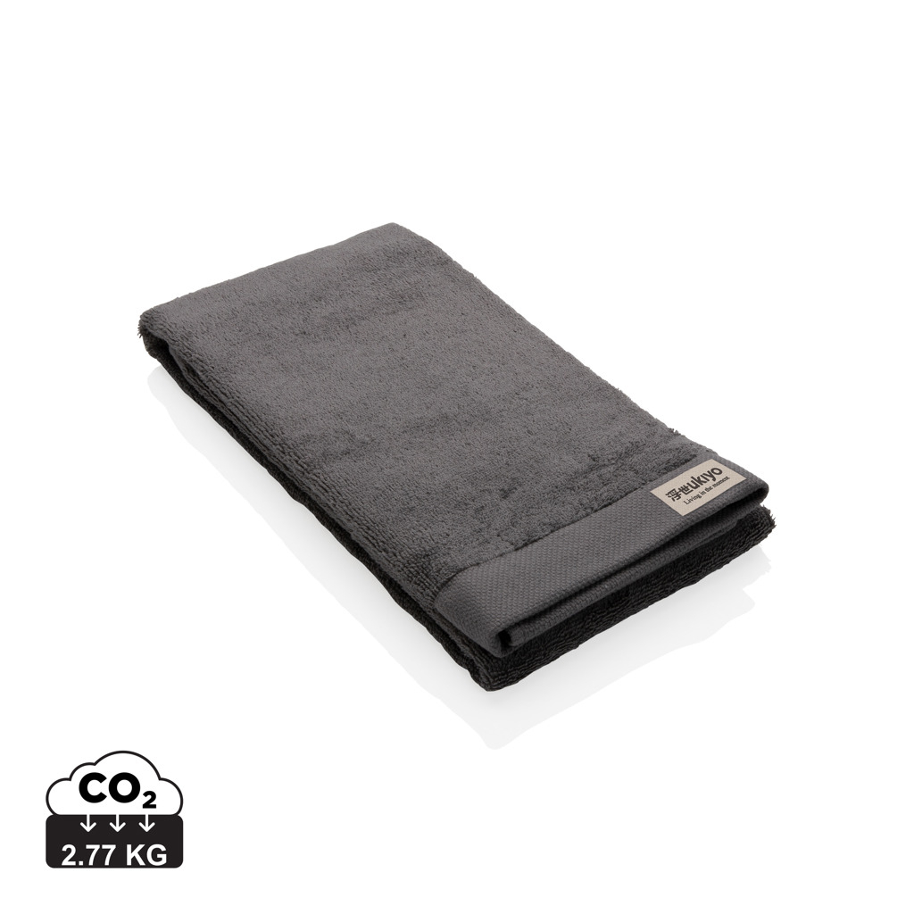 Serviette de bain promotionnelle 50x100cm Ukiyo anthracite