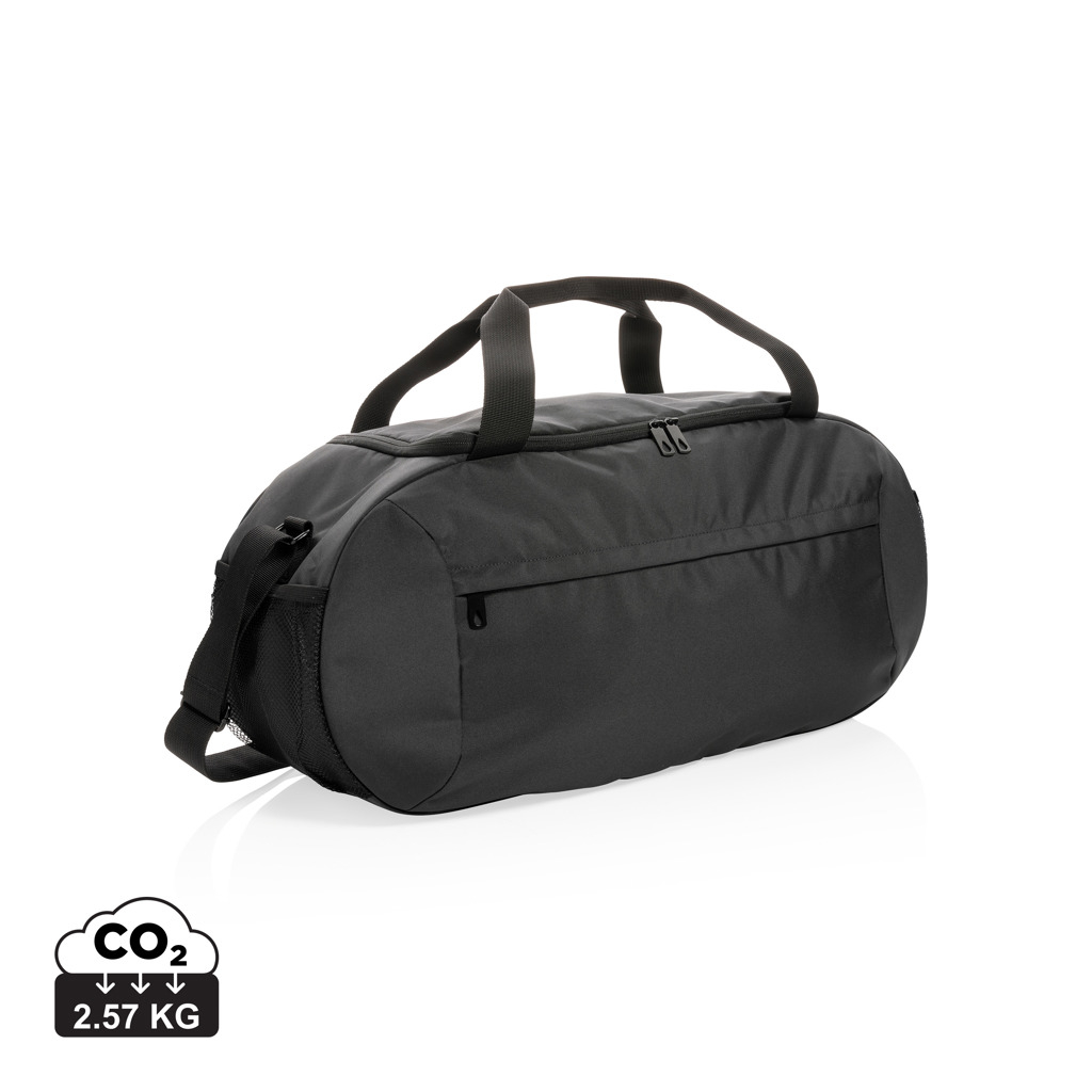 Sac de sport publicitaire en rPET Impact Noir