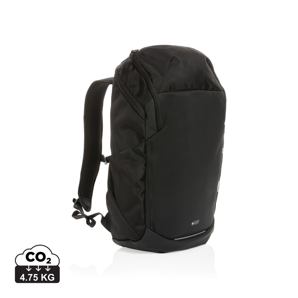 Sac à dos randonnée publicitaire en rPET Swiss Peak Noir