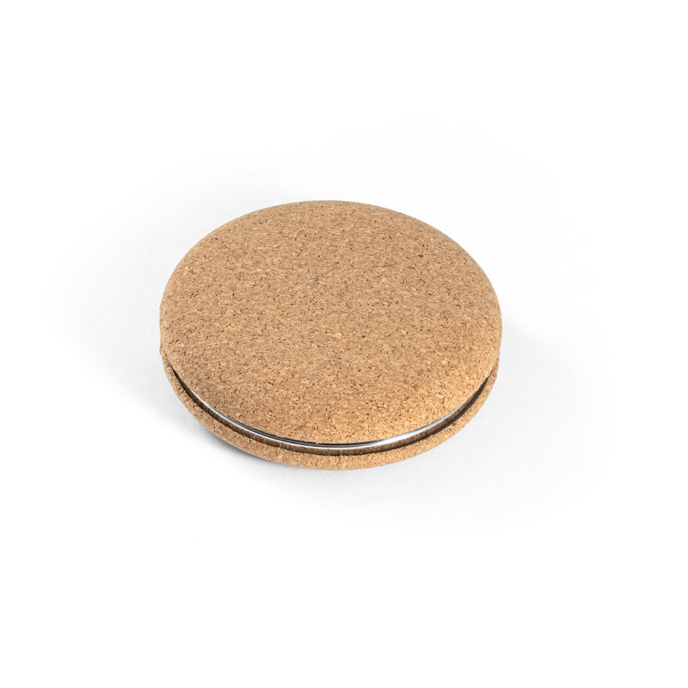 Miroir de poche promotionnel double faces TILBURY Naturel