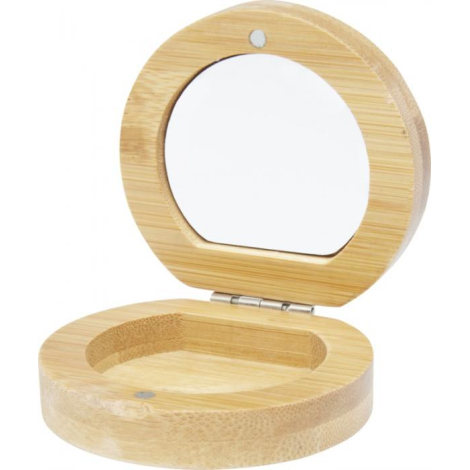 Miroir de poche personnalisable en bambou Afrodit