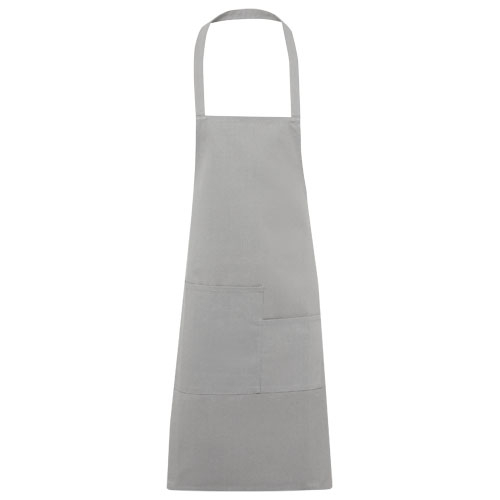 Tablier personnalisable en coton 280 g/m² Khana Gris