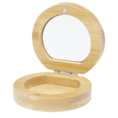 Miroir de poche personnalisable en bambou Afrodit