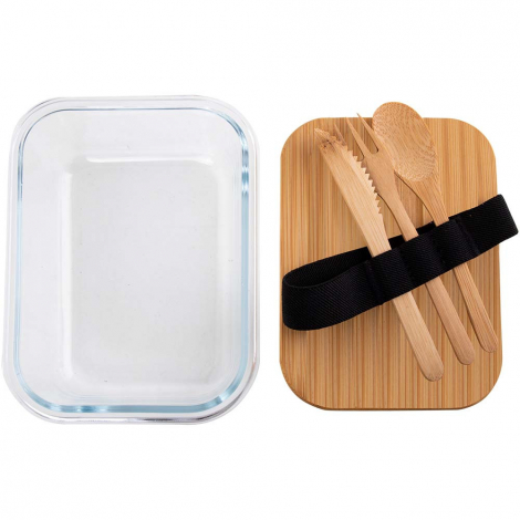 Lunch box personnalisée en verre et bambou - Grape