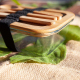 Lunch box personnalisée en verre et bambou - Grape