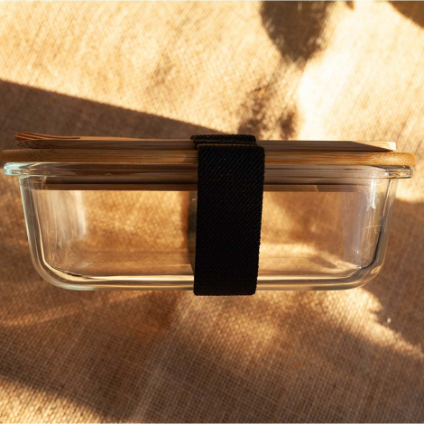 Lunch box personnalisée en verre et bambou - Grape