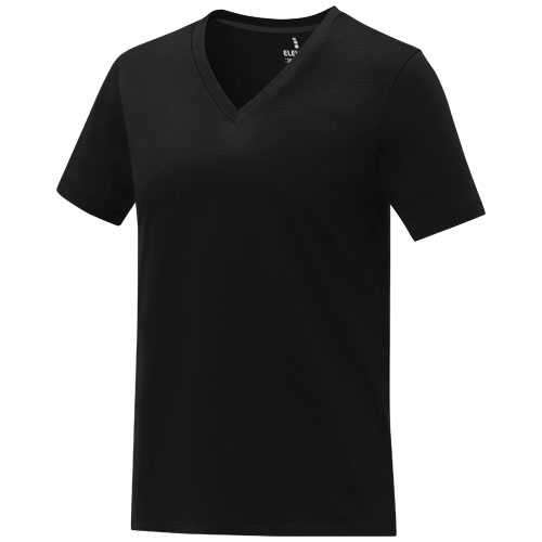 T-shirt personnalisé col V femme 160g - Somoto Noir