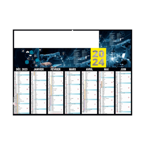 Calendrier bancaire publicitaire - METAL