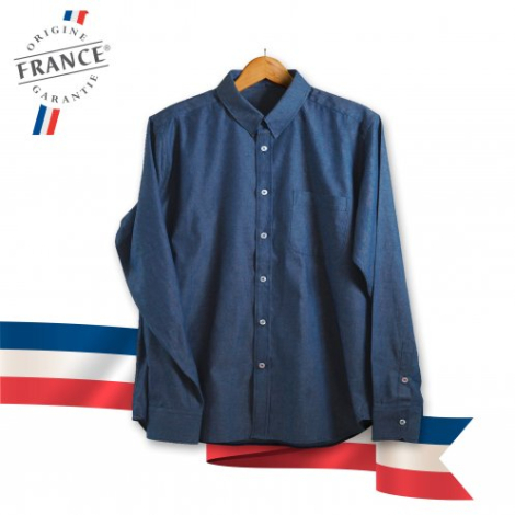 Chemise denim personnalisée fabrication Française - LACHEM