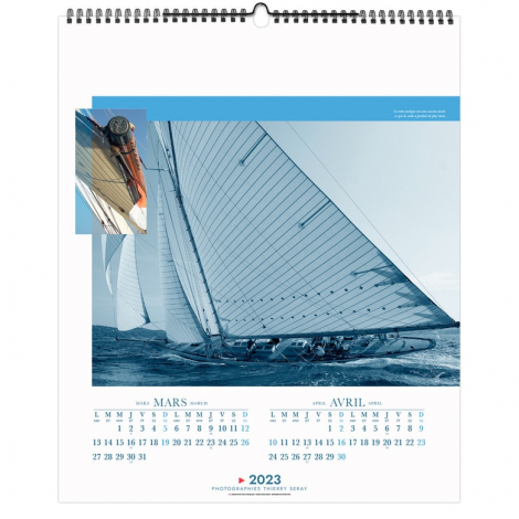 Calendrier illustré publicitaire - Voile classique