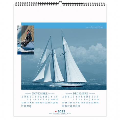 Calendrier illustré publicitaire - Voile classique