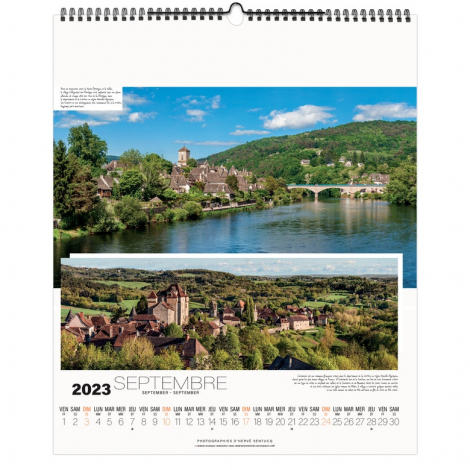 Calendrier illustré publicitaire - La France panoramique