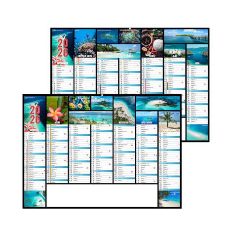 Calendrier de banque personnalisable 2026 - JEANNE