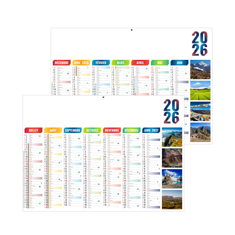 Calendrier bancaire 2026 publicitaire - ALEXANDRE