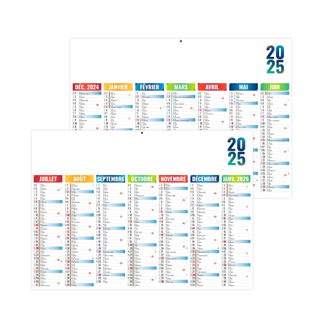 Calendrier bancaire personnalisable - ARLEQUIN