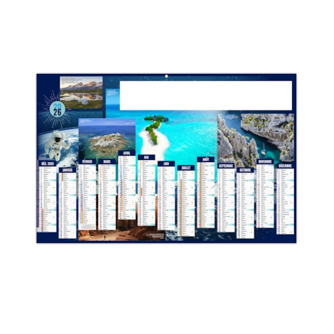 Calendrier bancaire publicitaire - PARADIS TERRESTRE