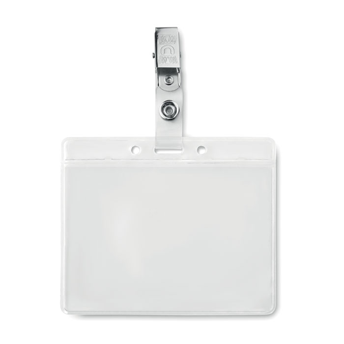 Porte-badge holder personnalisé 9,5x8 cm CLIPBADGE Transparent