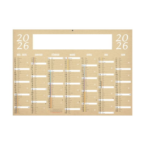 Calendrier bancaire publicitaire - KRAFT 2026