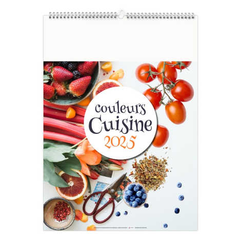 Calendrier illustré publicitaire - couleurs cuisine