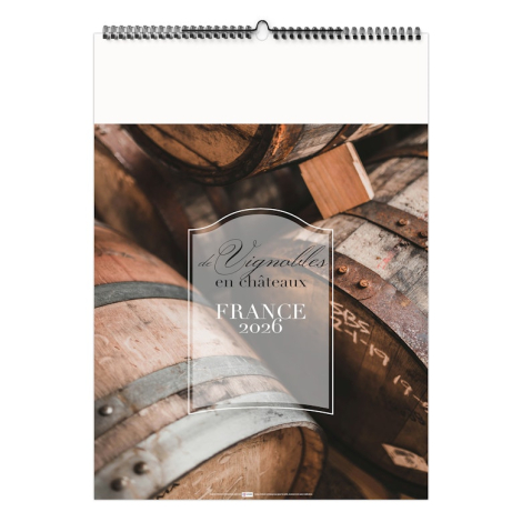 Calendrier illustré publicitaire - De vignobles en châteaux