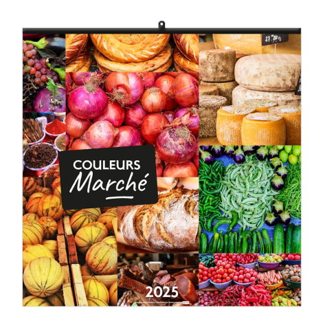 Calendrier illustré publicitaire - Couleurs marché