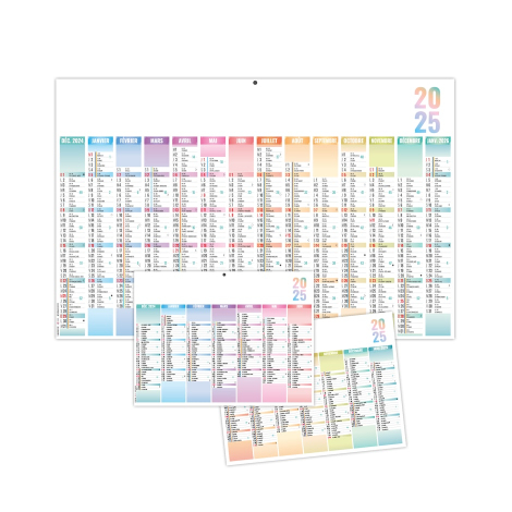 Calendrier bancaire publicitaire - PASTEL