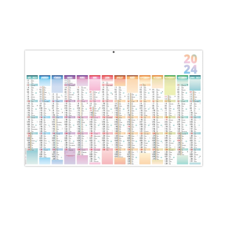 Calendrier bancaire publicitaire - PASTEL