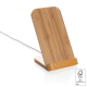 Support téléphone personnalisé à induction 5W bambou