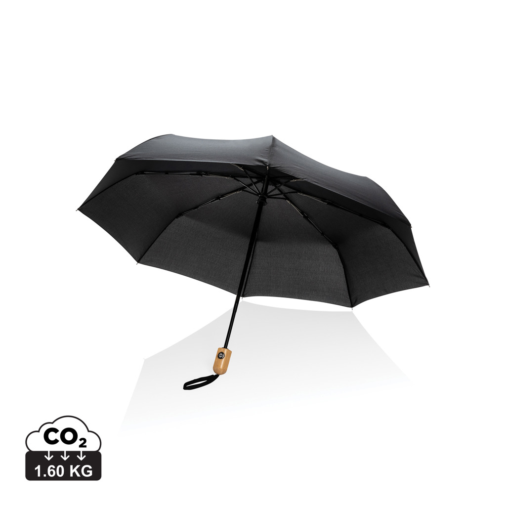 Parapluie personnalisé 21" rPET Impact Noir