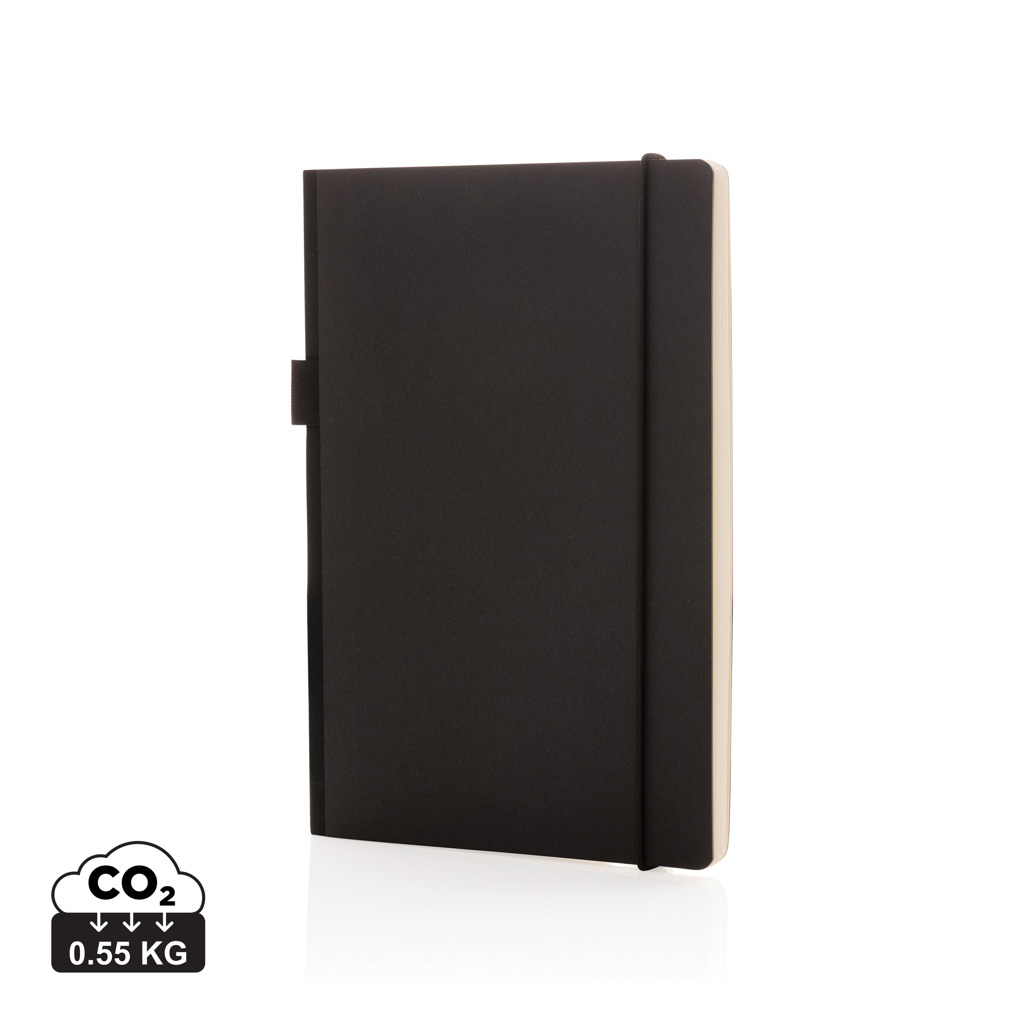 Carnet A5 personnalisé à couverture rigide et pochette Noir