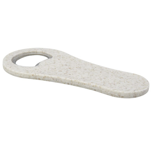 Décapsuleur personnalisé en paille de blé Schyn Blanc