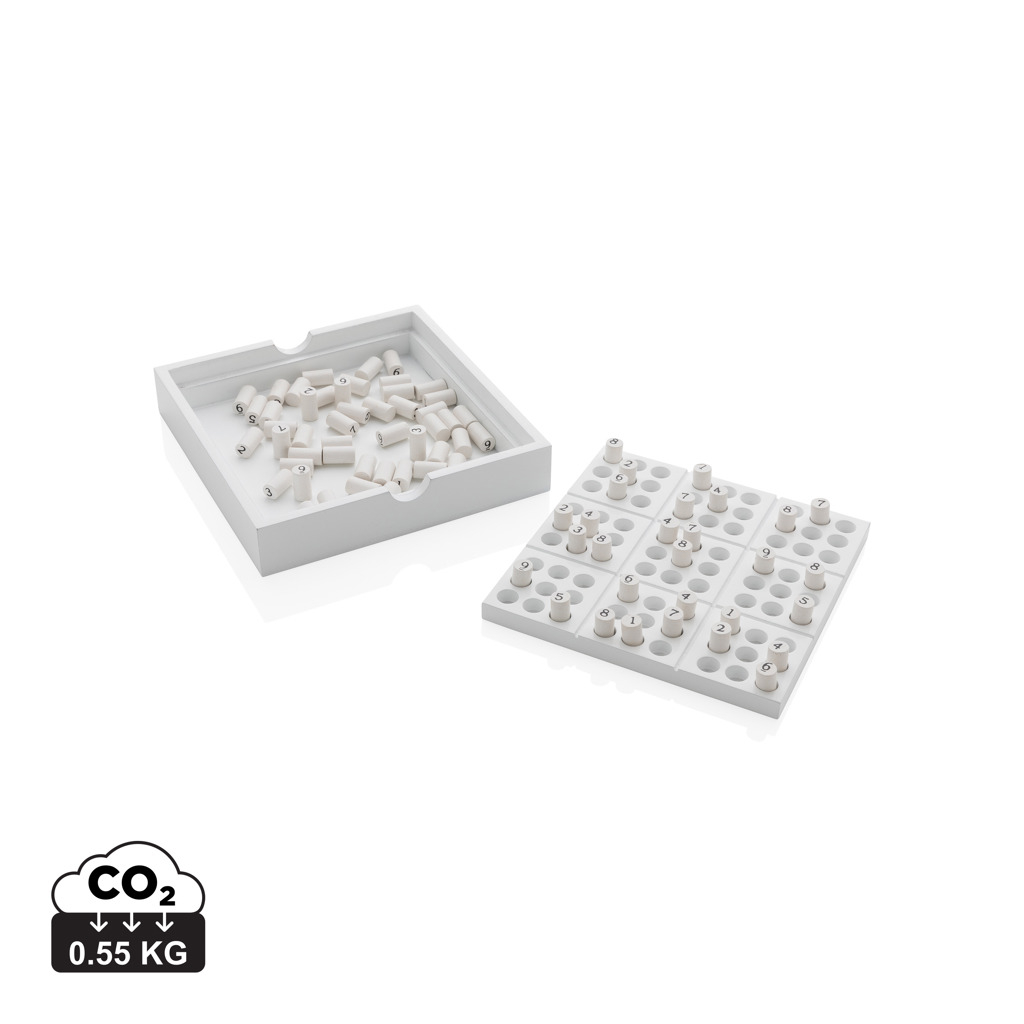 Jeu de Sudoku personnalisable en bois Blanc