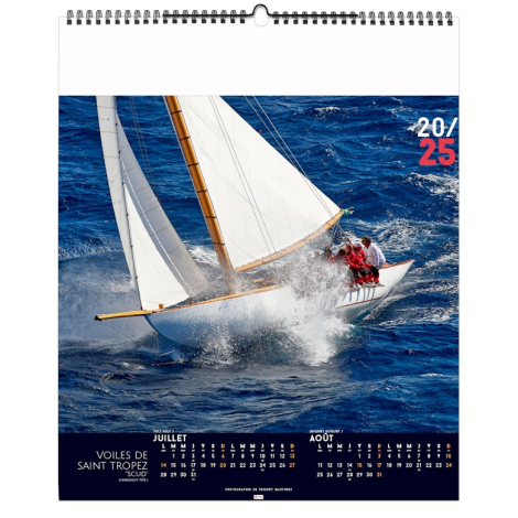 Calendrier illustré publicitaire - Voile classique