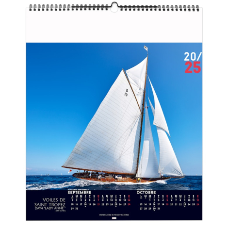 Calendrier illustré publicitaire - Voile classique