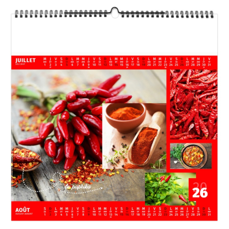 Calendrier illustré publicitaire - Aromates et compagnie