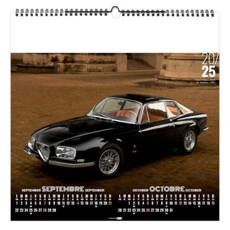 Calendrier illustré publicitaire - Design Car