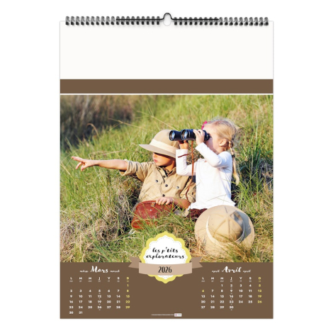 Calendrier illustré publicitaire - LES P'TITS EXPLORATEURS