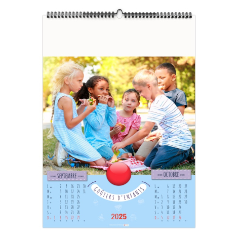 Calendrier illustré publicitaire - Gouters d'enfants