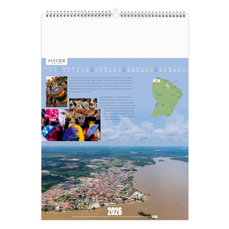 Calendrier illustré publicitaire - Guyane