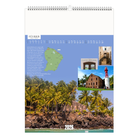 Calendrier illustré publicitaire - Guyane