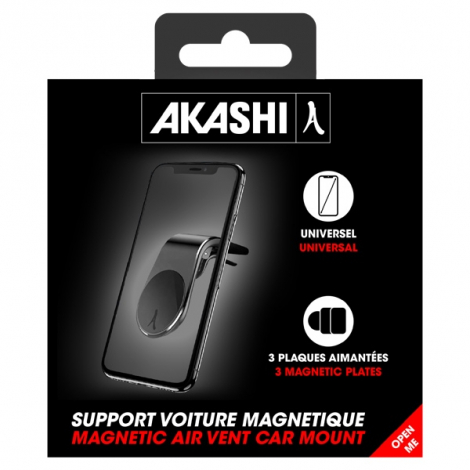 Support téléphone magnétique grille d'aération pour voiture - Akashi