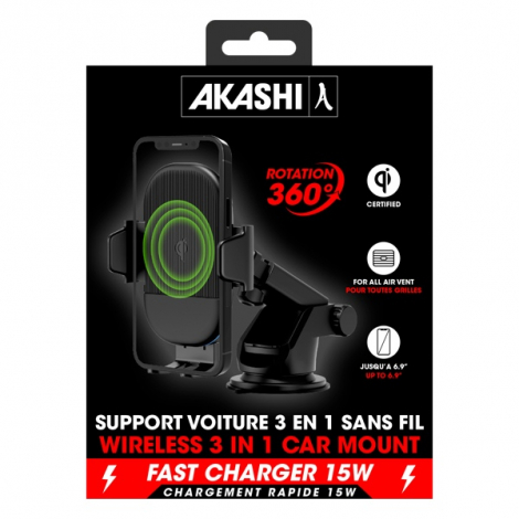 Support voiture 360 ° induction 15W - SHARYO