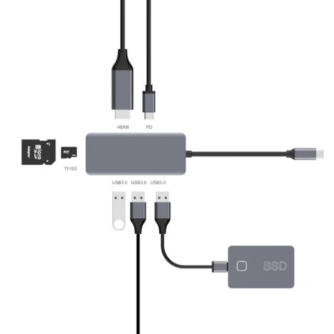 HUB publicitaire USB-C 60W/100W - NOSHUKU/HABU