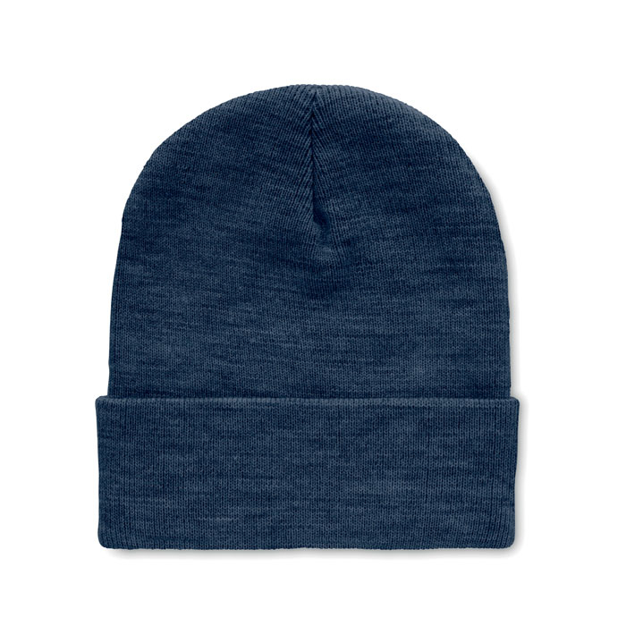 Bonnet en PET recyclé avec revers personnalisé POLO Bleu